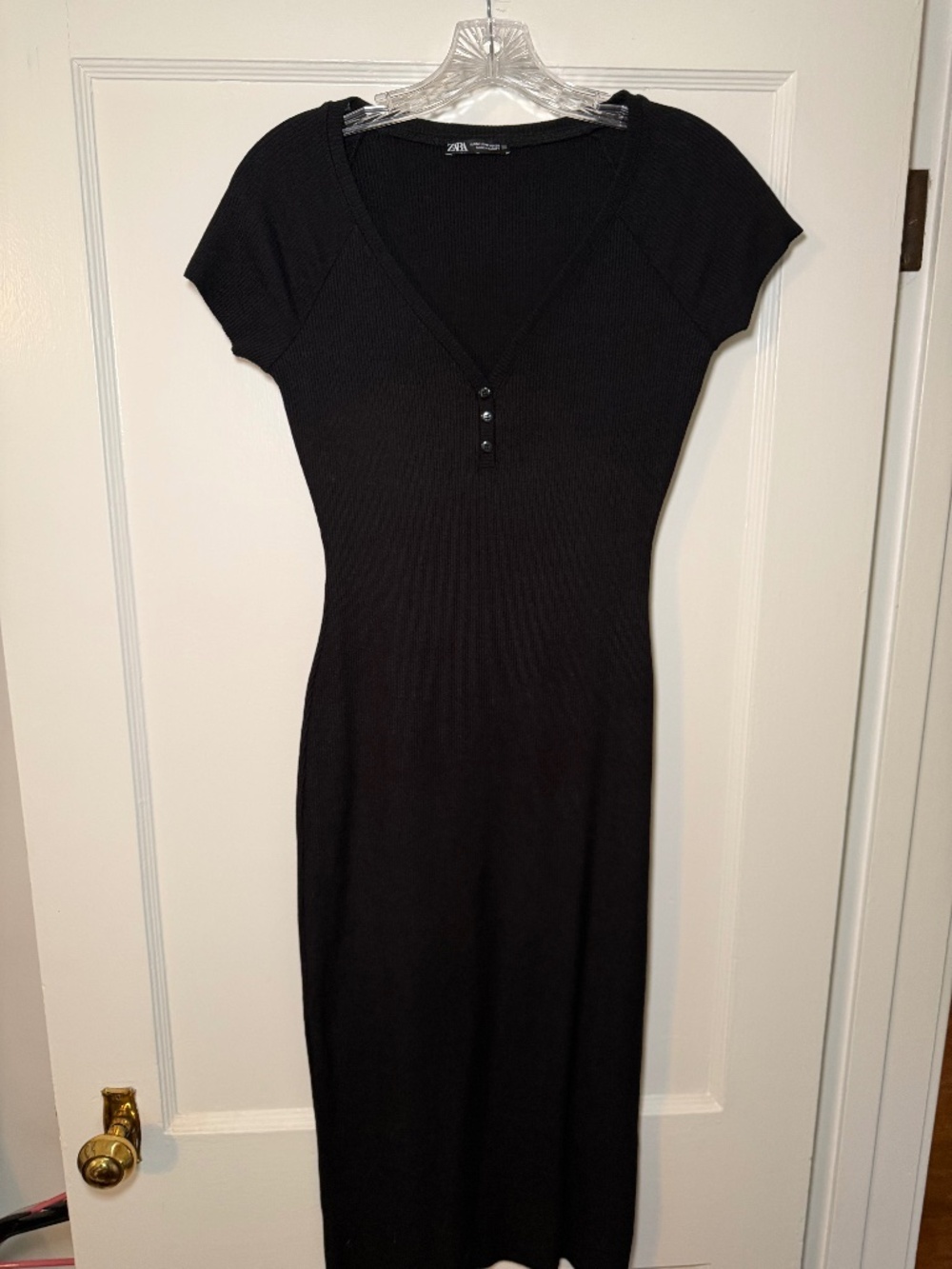 Zara black midi dress